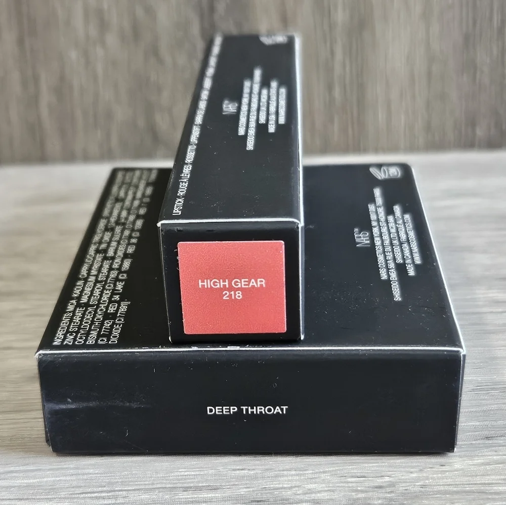 NARS Powder Blush DEEP THROAT & Sensual Shine Lipstick HIGH GEAR Duo MSRP $68